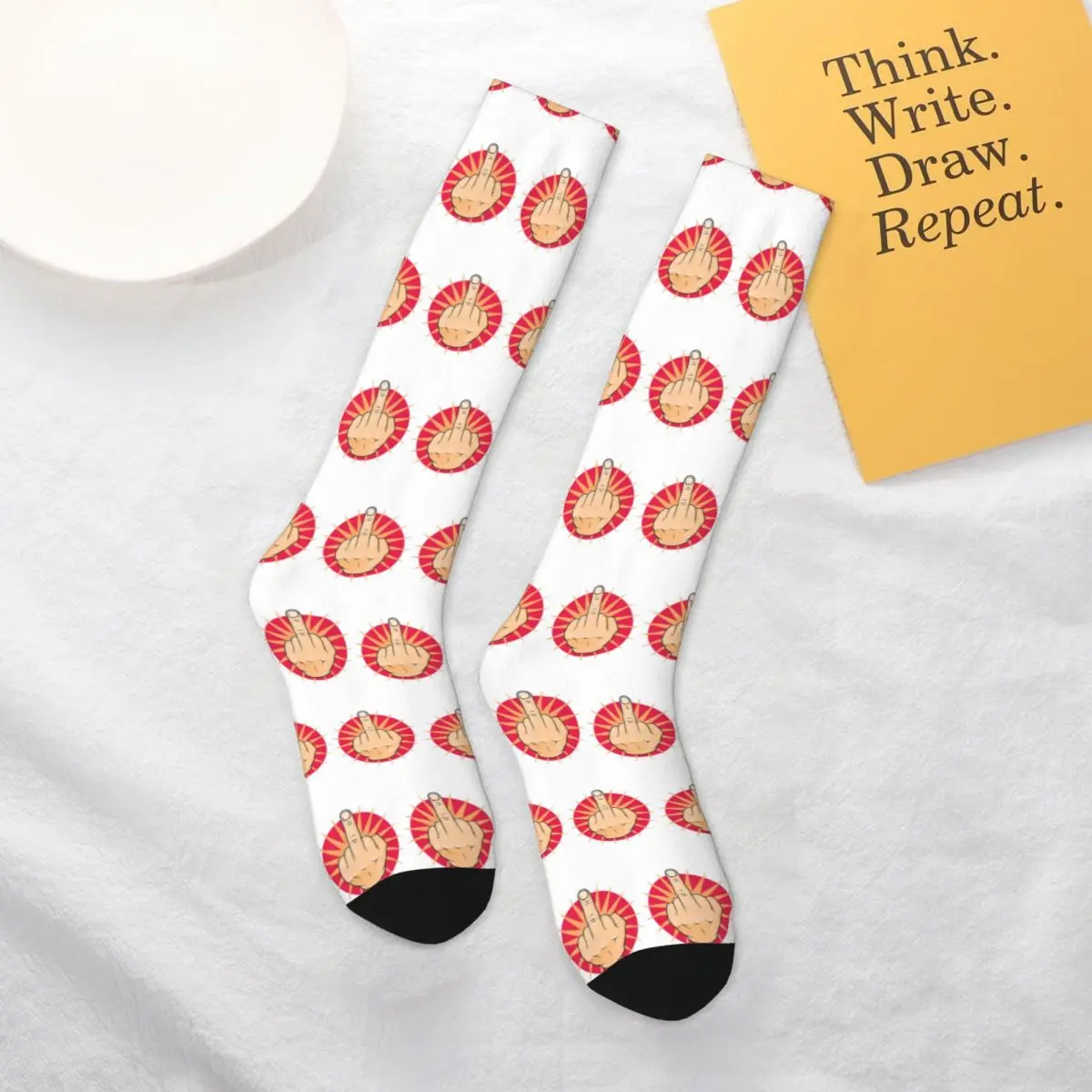 

Всесезонные носки с дизайном жестов рук, средний палец, носки со средними пальцами, носки в стиле Харадзюку, повседневные чулки для мужчин и женщин