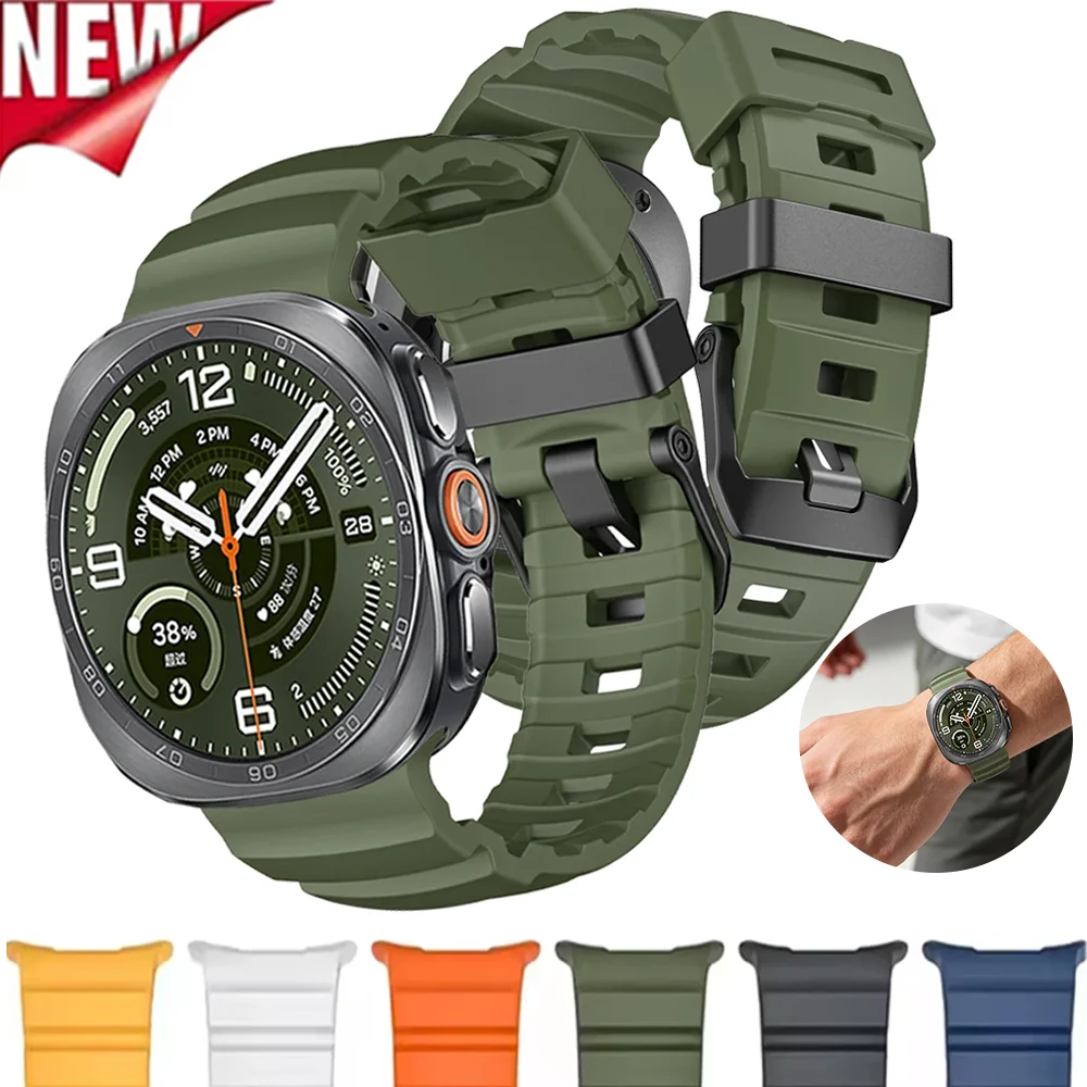 Trail Sports Weiches Silikonarmband für Samsung Galaxy Watch Ultra 2 1 47mm Komfortables Armband Galaxy Watch Ultra 2025 47mm Band