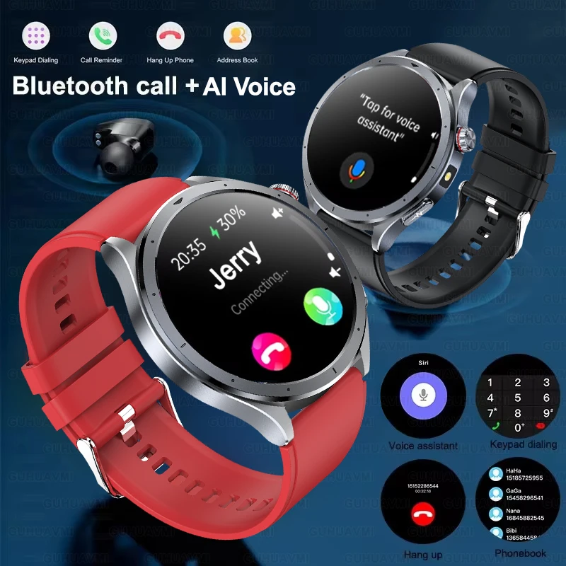 Smartwatch męski 2025 z funkcjami profesjonalnej analizy zdrowia: kwas mocny, lipidy we krwi, EKG, ciśnienie krwi, analiza ciała, rozmowy głosowe AI.