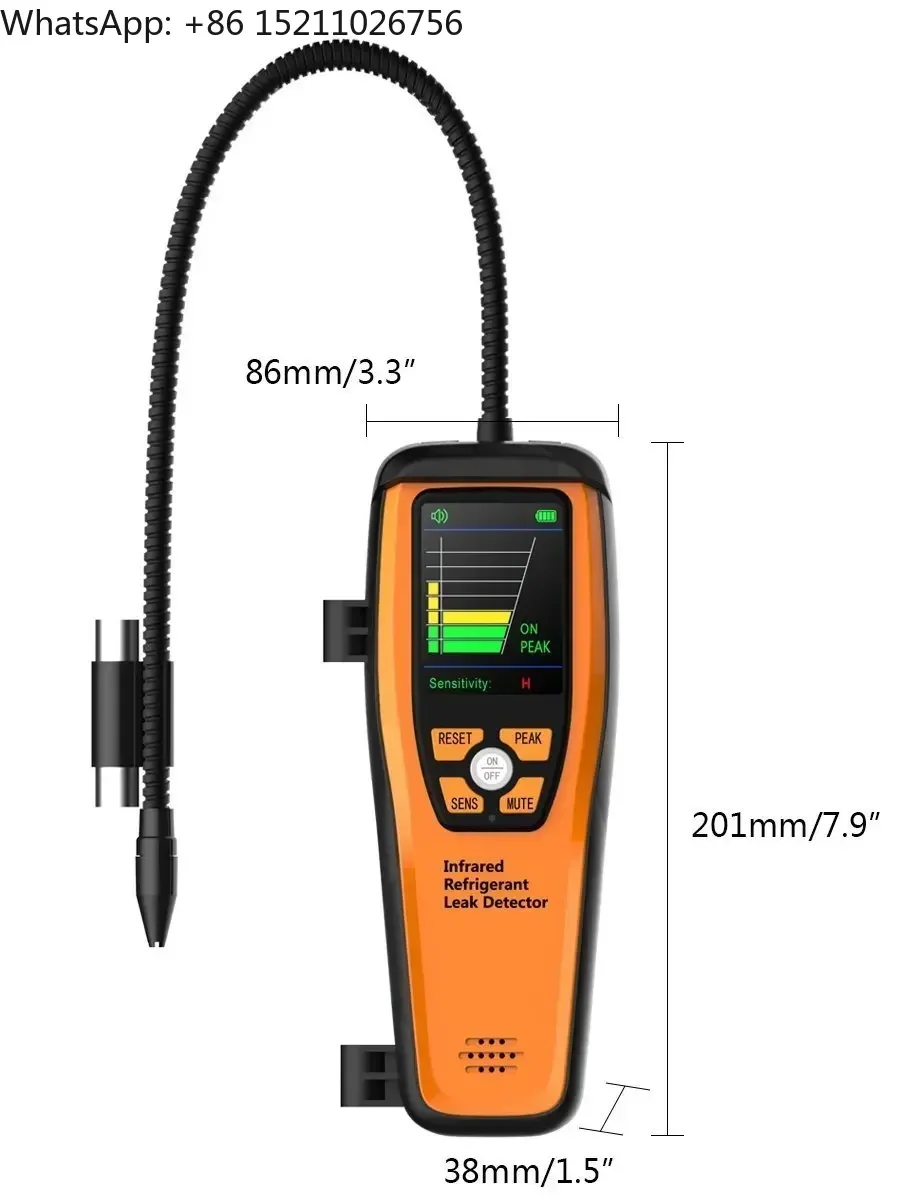 Elitech ILD-300 Détecteur de fuite de réfrigérant infrarouge Réfrigérants élevés