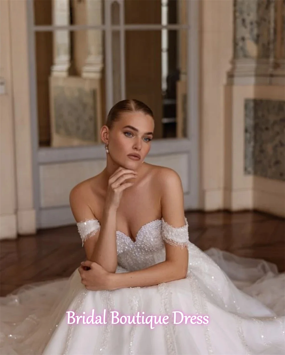 Vestido de novia de Organza blanco puro personalizado, exquisito vestido de novia sin tirantes para fiesta nupcial, manga desmontable delicada, vestidos de novia con cremallera en la espalda