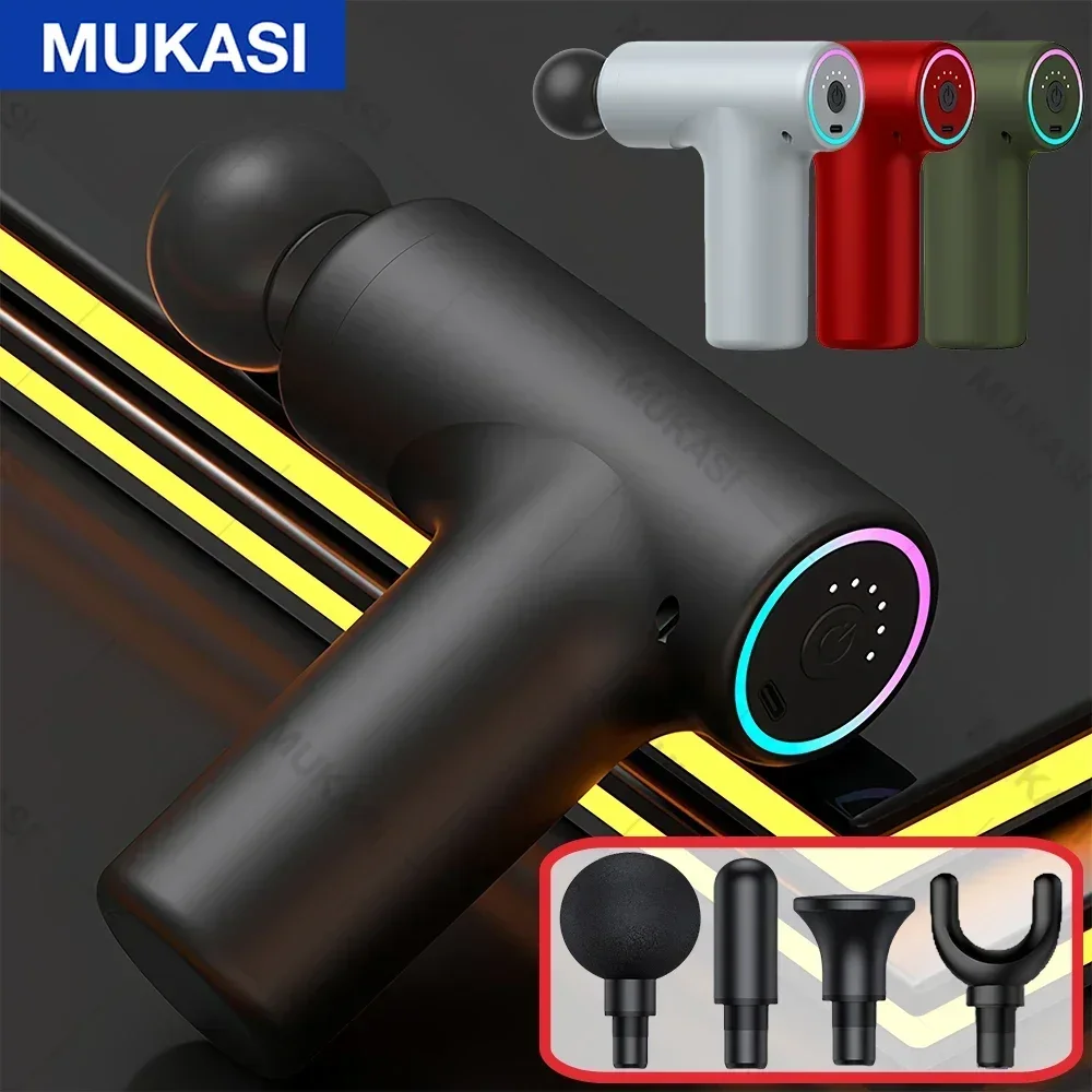 

MUKASI Massage Gun Portable Percussion Pistol Massager For Body Neck Deep Tissue Muscle Relaxation Gout Pain Relief Fitness