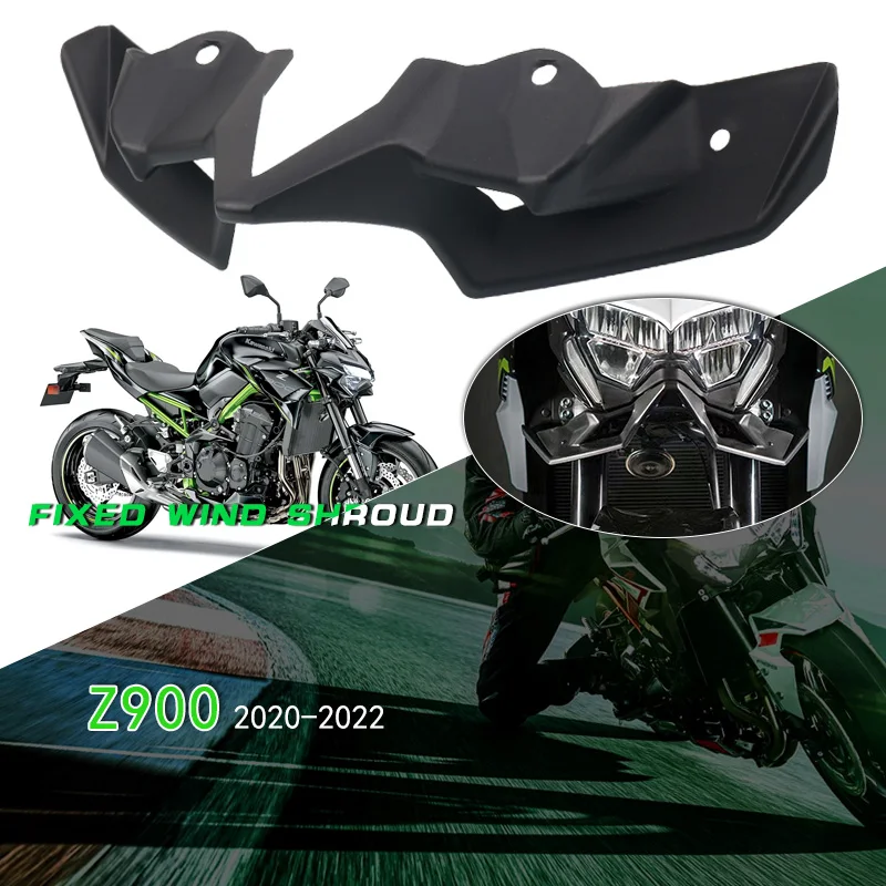 

For KAWASAKI Z900 Z 900 2020 2021 2022 2023 Motorcycle Front Downforce Naked Frontal Spoilers Fairing Aerodynamic Winglets Guard