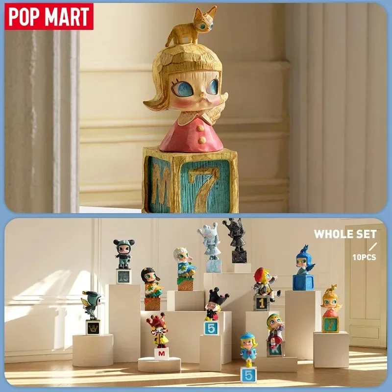 POP MART-Sculpture des travailleurs de MOLLY, série retour classique 2, boîte ennemi, boîte mystère, jouets, beurre, mignon, figurine d'anime, ornements