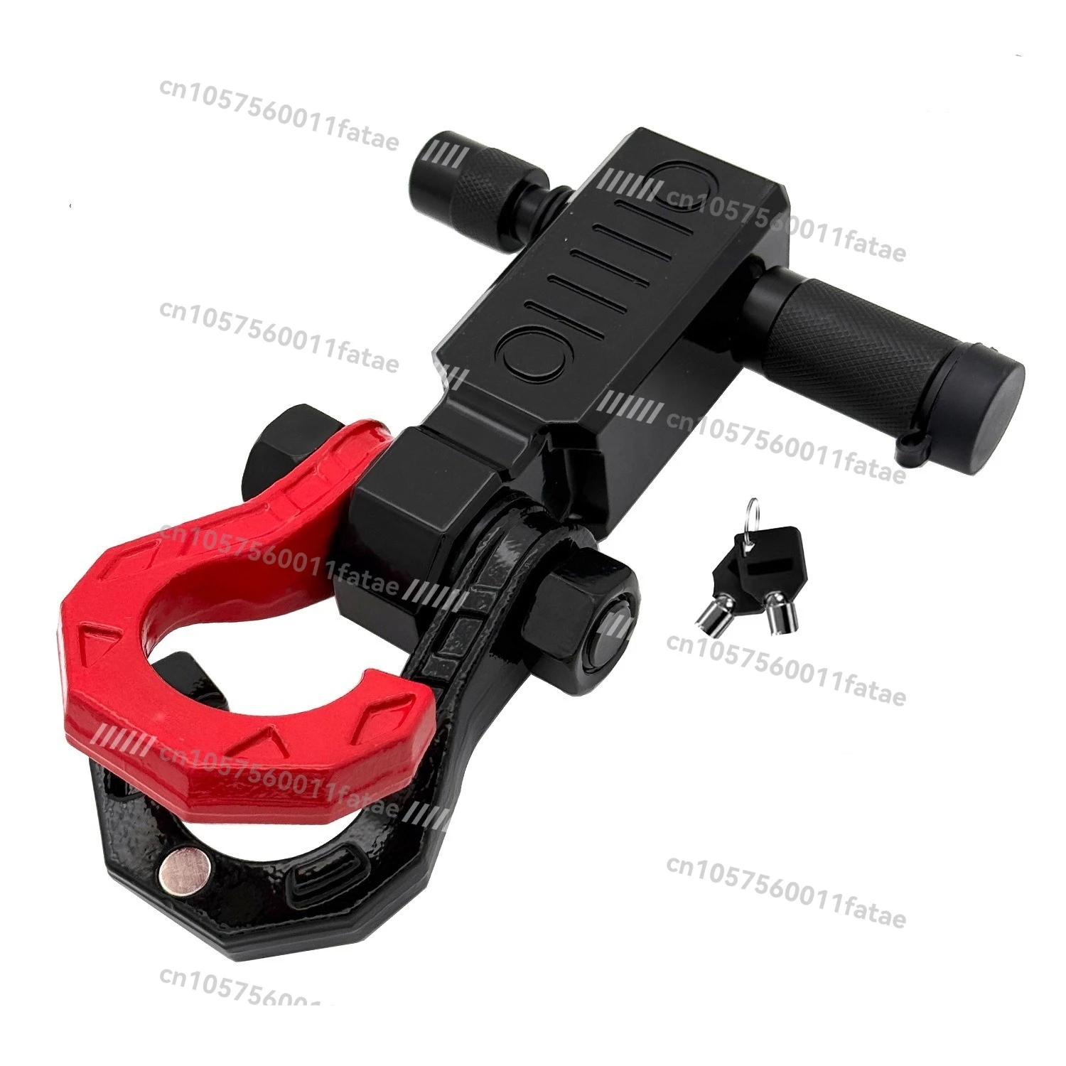 Enhanced Magnetic Opening Closing Split Trailer Hook, Anti-theft Lock Off-road Rescue Trailer Arm Two Ends