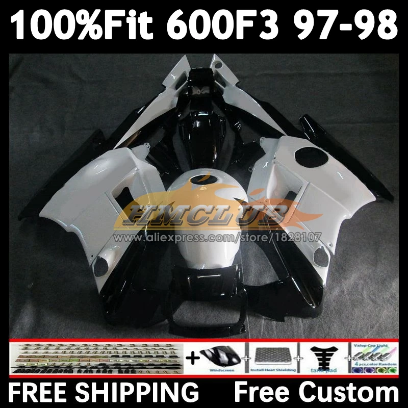 Injection Body +Tank For HONDA repsol white CBR600 F3 CBR 600F3 600 F3 FS 1997 1998 57No.114 CBR600FS CBR600F3 97 98 OEM Fairing