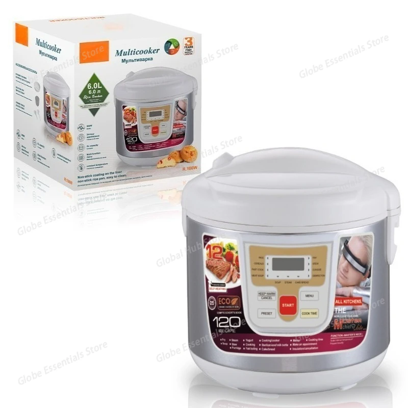 Portable Car Rice Cooker 6L Electric Truck Multi-Cooker Soup Porridge Cooking Food Steamer Electric Lunch Box