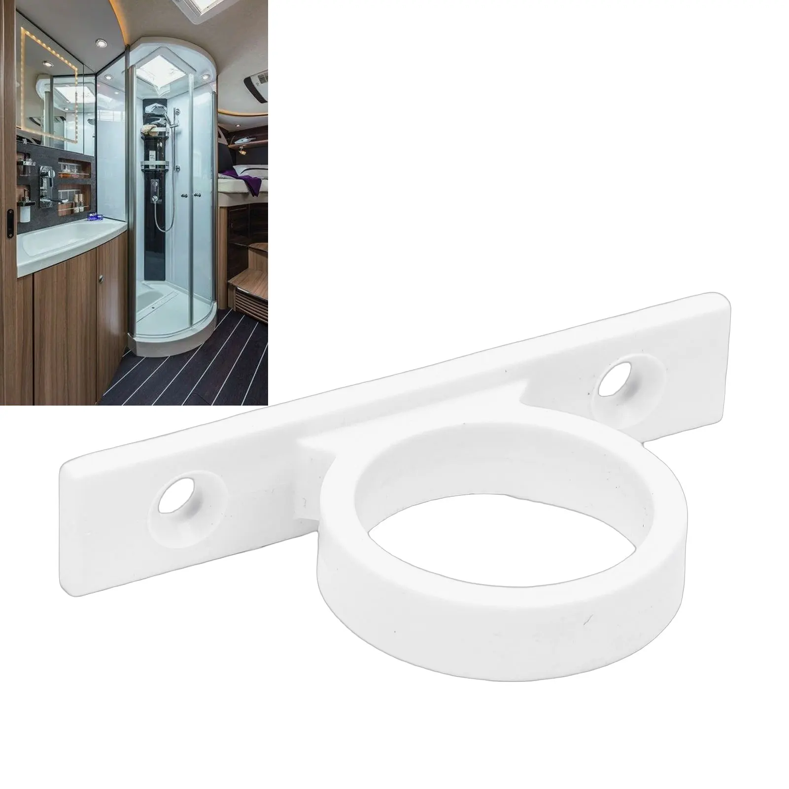 RV Shower Hose  RV Shower Hose   Mounting Screws Included 2.68x0.51x1.41in Shower Hose  for Marine Boats White