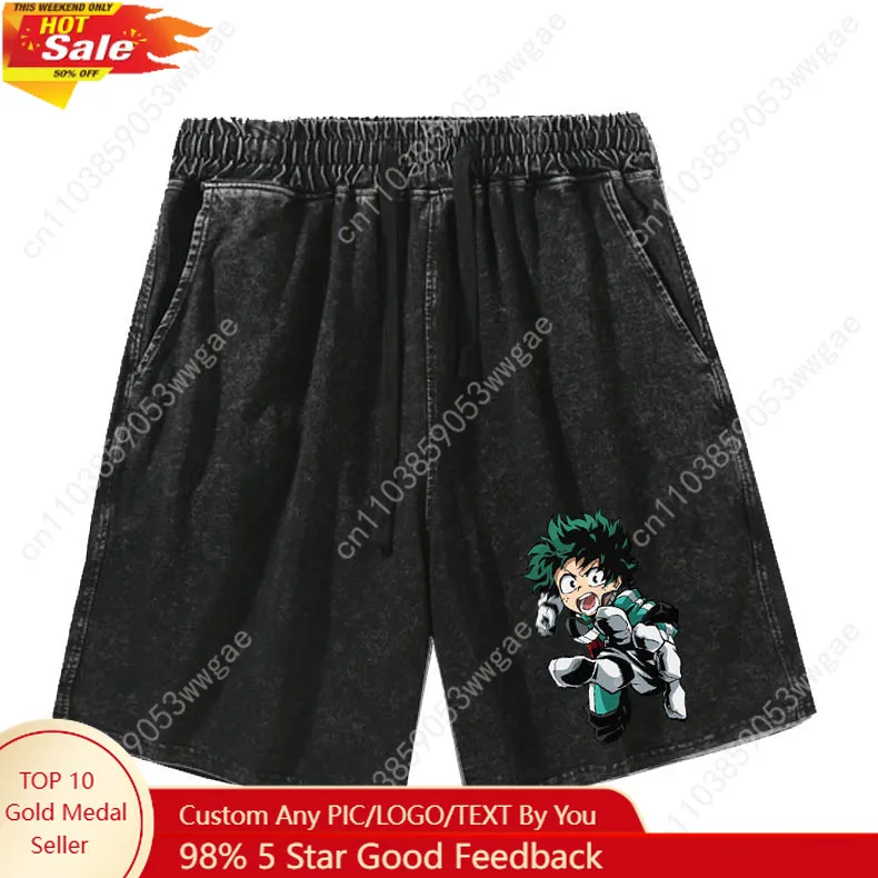 

My Hero Academia Short Man Woman Teenager Retro Short Pant Vintage Cotton High Quality Elastic Soft Beach Shorts Customized Pant