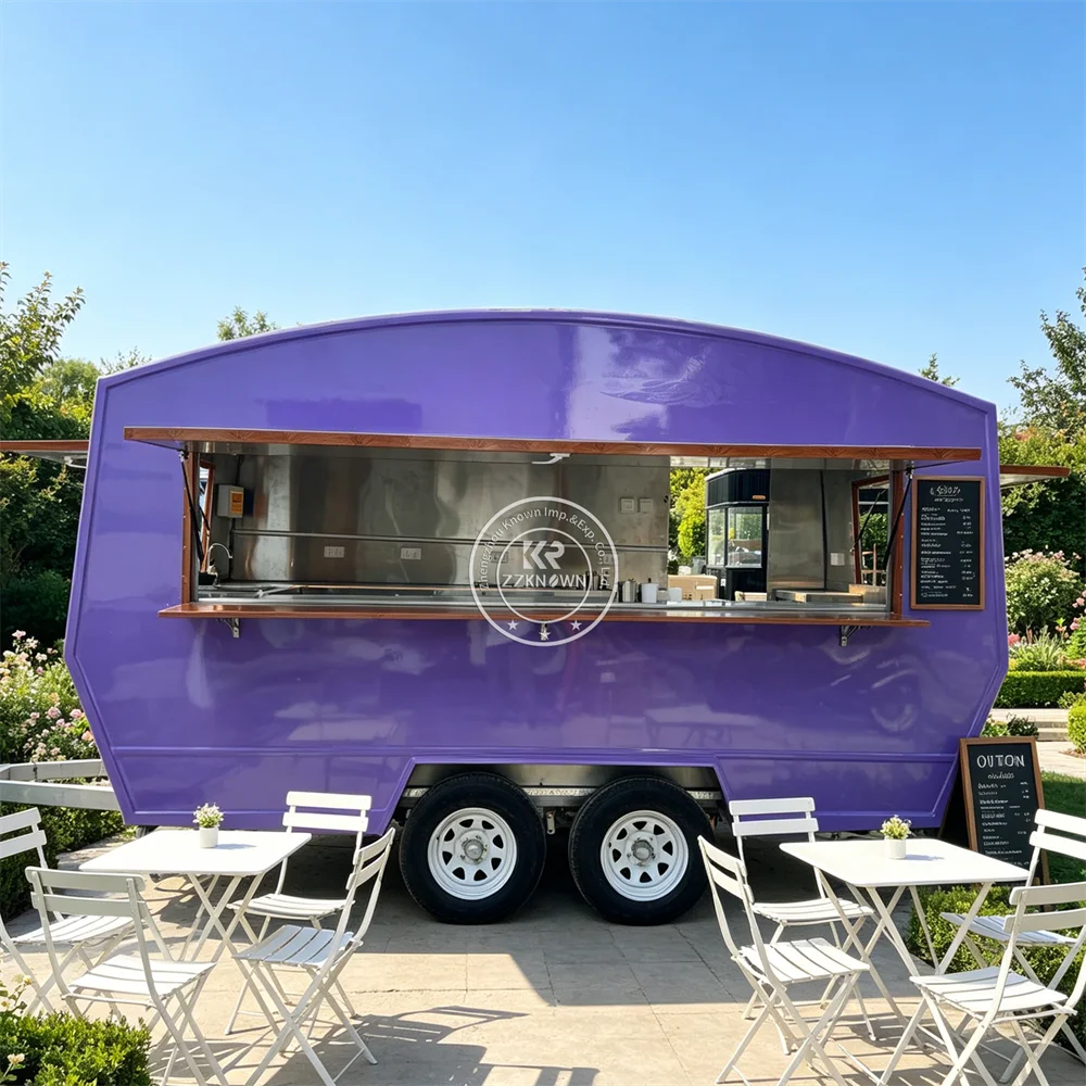 

Полностью оборудованный фудтрак: мобильный кофейный кейтеринг-трейлер, передвижная тележка для бургеров и мороженого, фургон для барбекю и пиццы с полной кухней