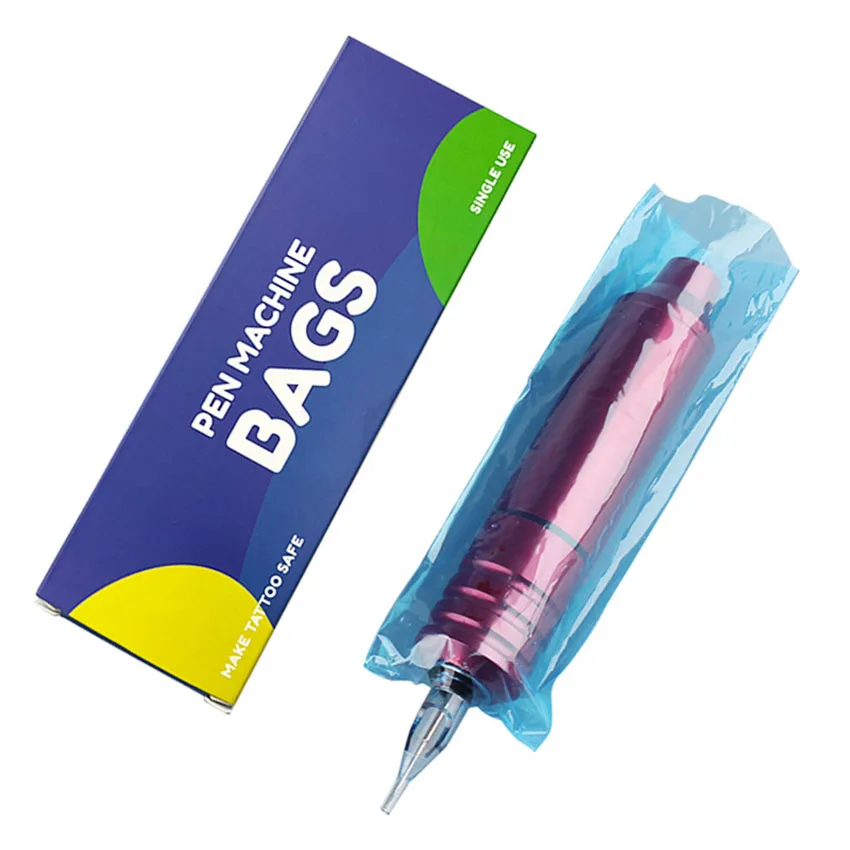 

Disposable Tattoo Pen Bag 200pcs Tattoo Machine Protective Sleeve Film Tattoo Pen Transparent Protective Bag