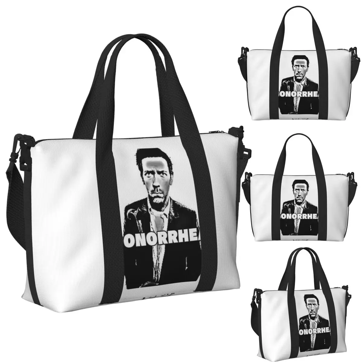 

House MD Beach Travel Bag Large Capacity Tote Bags for Gym Sport Women Shopping Duffle Shoulder Bag