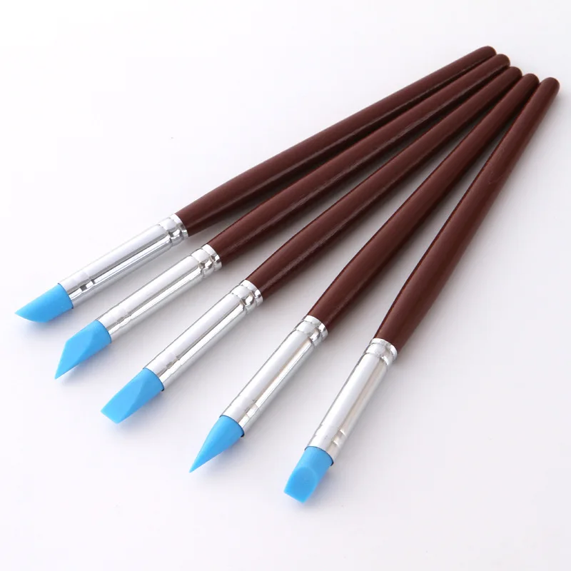 A 5-piece set of wooden pottery clay sculpture DIY clay sculpture art supplies specifically designed for clay