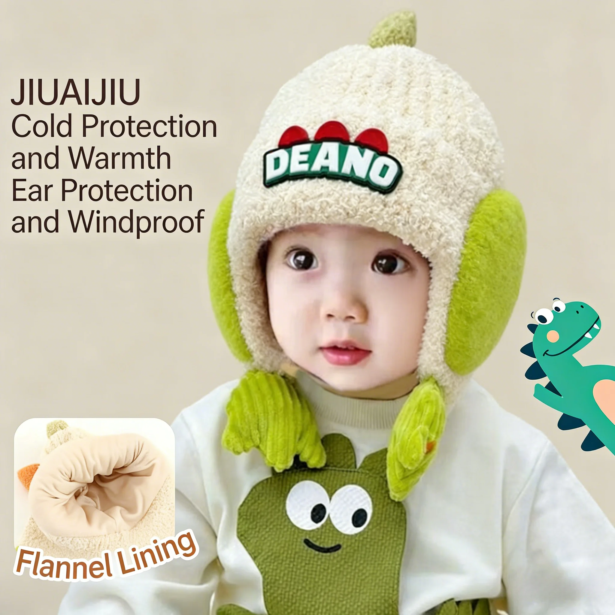 

WarmWinter Baby Hat Scarf Set One Piece Headgear with Neck And Ear Protection Cap for Newborn Kids 0-6 Years Old Children's Gif