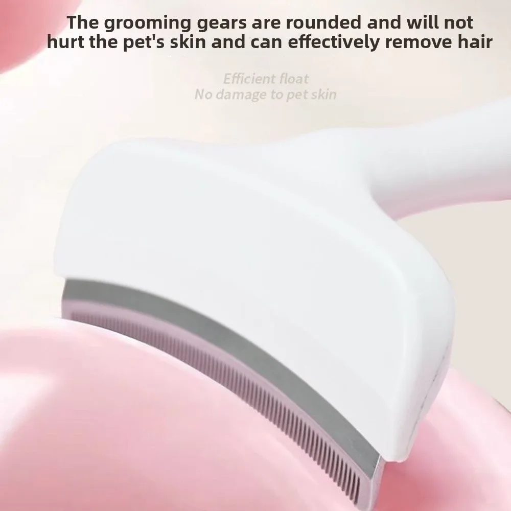 Stainless Steel Tooth Cat Detangling Brush Ergonomic Handle Arched Head Dog Brushing Comb Anti Tangle Pet Grooming Tool