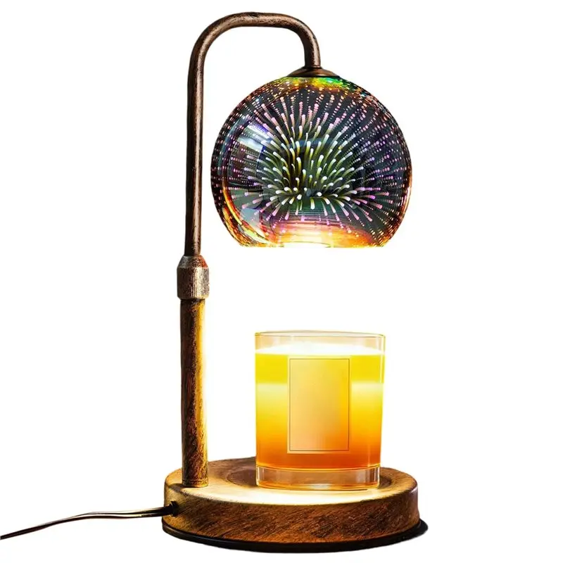 【happy】wax-melter-warmer-lamp-with-timer-3d-glass-globedimmable-adjustable-height-for-scented-jar-candles-us-plug-included