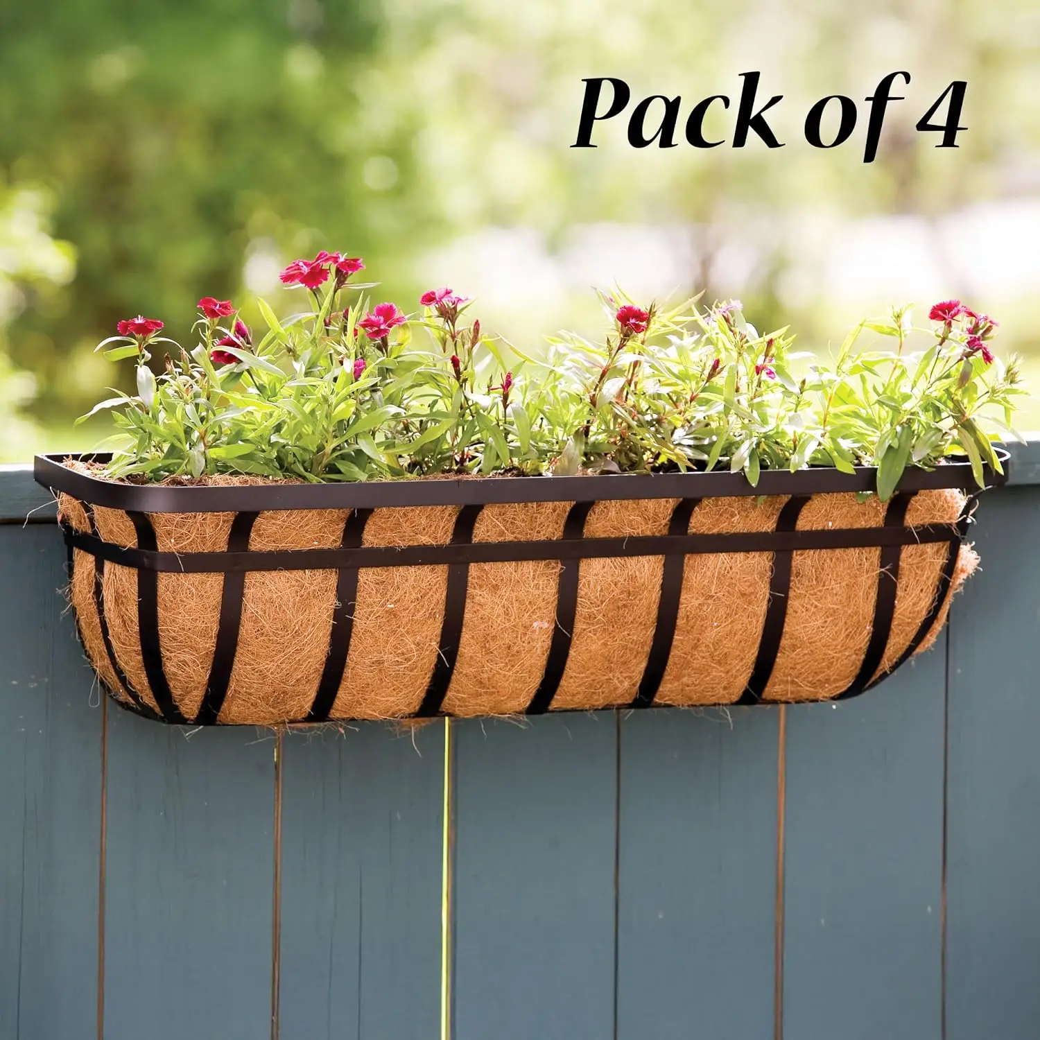 Panacea 88557 Flat Iron Series Planter Boxes, Black, 30