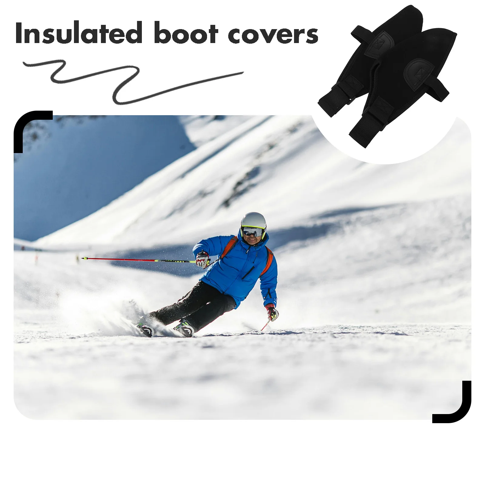 2 قطعة أغطية أحذية معزولة الحرارية تدفئة التزلج التدفئة يندبروف مقاوم للماء الصيد التزلج اكسسوارات أحذية الثلوج الملحقات #3