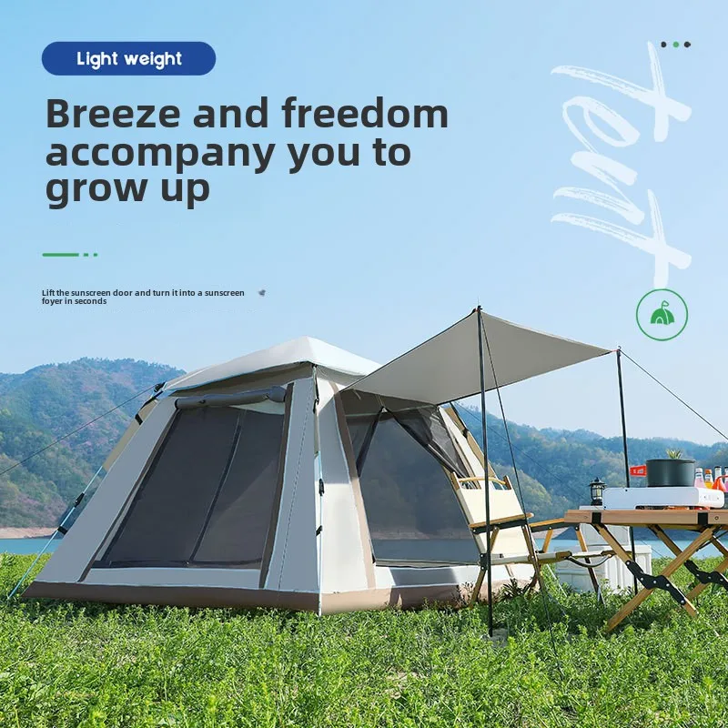 Outdoor tent camping portable folding automatic fast open multi-person outing waterproof sunscreen camping tent