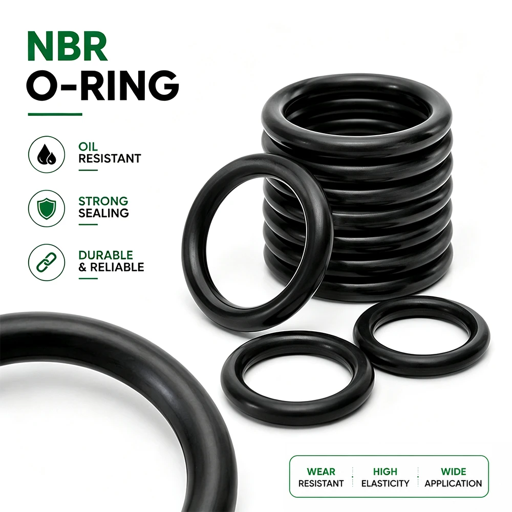 20/50/100pcs O Ring CS 0.5mm Rubber Oring Sealing Washer NBR O-ring Plumbing Gasket Oil Resistant High Temperature Ring