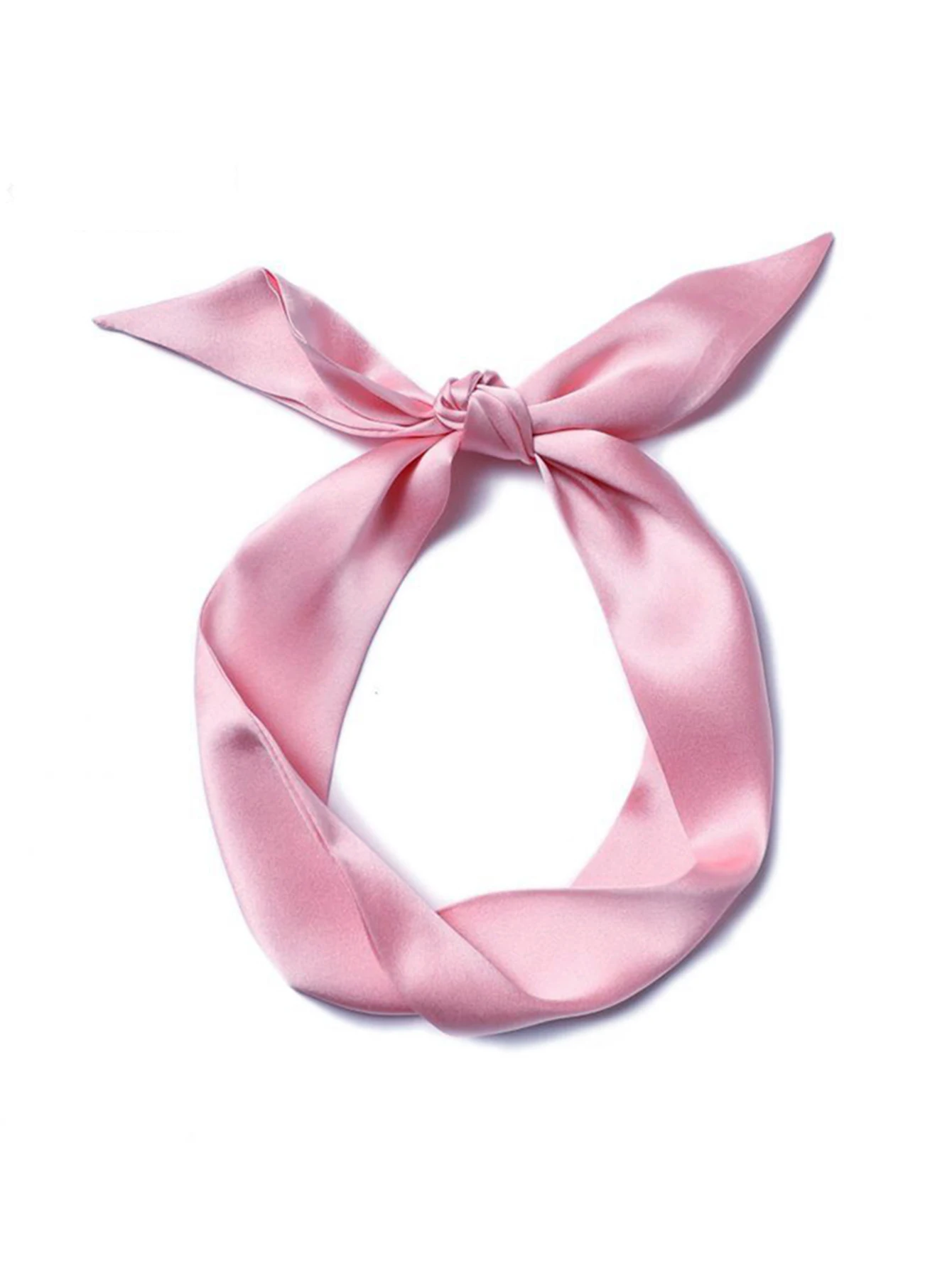 Frau dünner Seidenschal langes Haarstreifen Seidenband kleine Halstücher Taschengriff Band Schal Kopftuch Damen Krawatte 4 cm * 90 cm – Detail 9