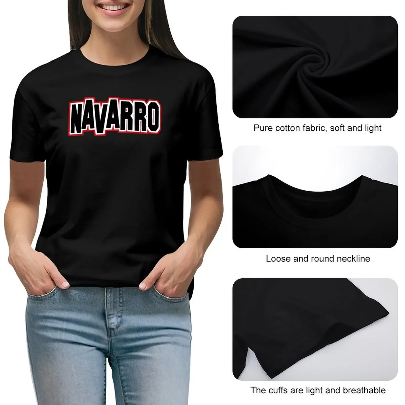 FOTO 3 - Navarro Cheer Logo — черная футболка