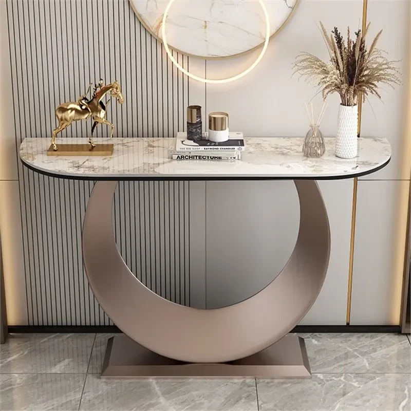 Light Luxury Entrance Table Modern Simple Ultra Narrow New Chinese Style European Entryway Cabinet Wall Mounted Console Table