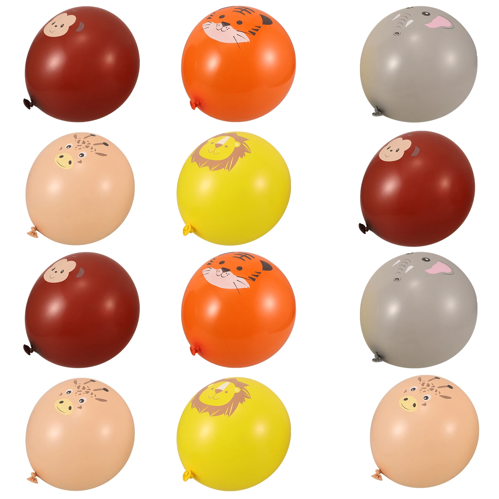 

12Pcs Latex Zoo Animal Balloons Kids Birthday Party Decorations Jungle Animal Prints Outdoor Indoor Balloons Colorful 12 Inch