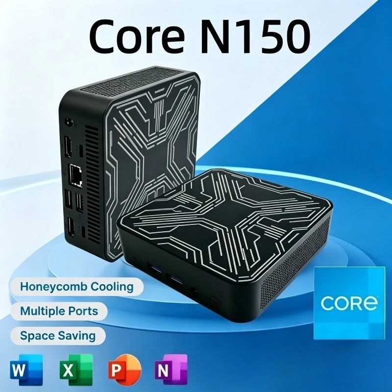 2026 New Mini PC Portable Intel Core N150 Mini Computer 16GB RAM 512GB 1TB SSD 1000M Ethernet Gamer Gaming PC Desktop