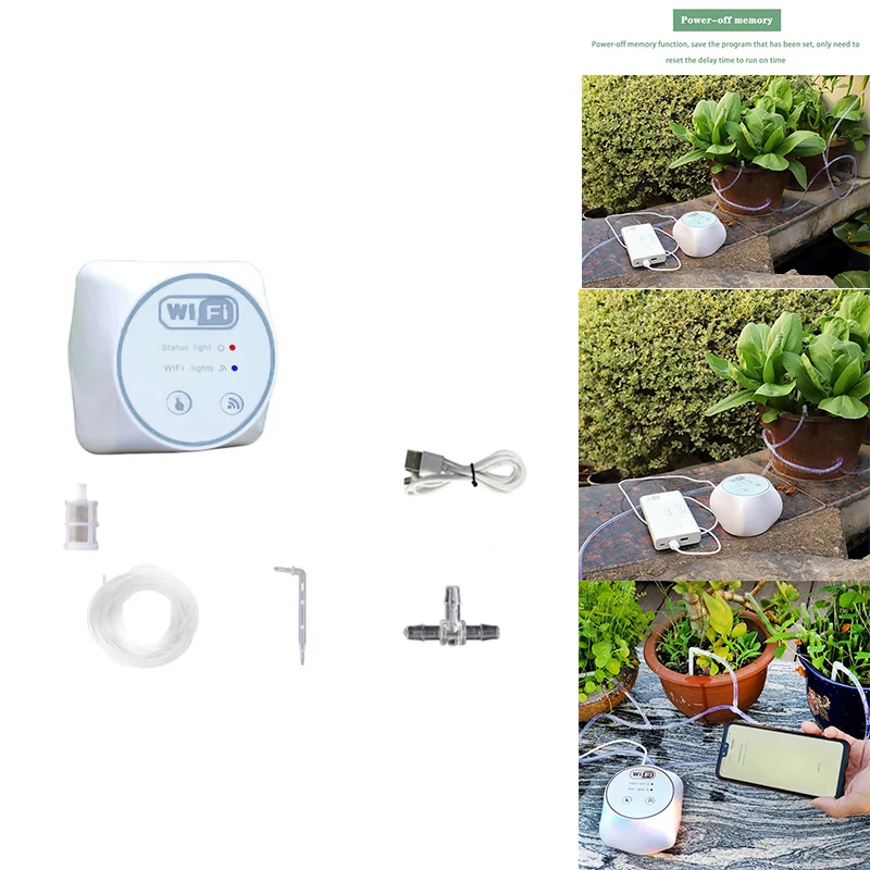 

Garden Wifi Control Watering Device Automatic Drip Irrigation System Set Home Smart Plant Irrigation Watering Timer