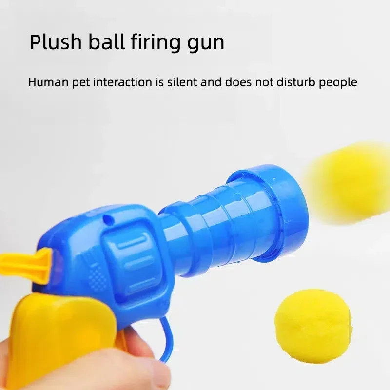 Pet plush toys, plush balls, firing guns, pet interaction, boredom relief, silent toys