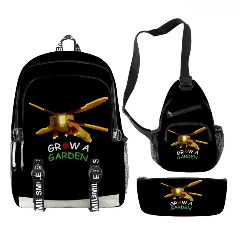 

Game Roblox Grow A Garden Creative Peripheral Cartoon Cute Printed Backpack Backpack Pencil Case Shoulder Bag 3pcs/set