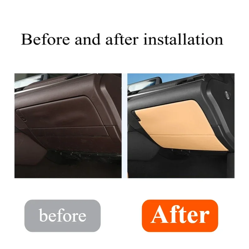 PU Leather Front Passenger Seat Back Kick Pads - Self-Adhesive Anti-Scratch Protectors For Lexus ES200 ES300h 2018-2025 interio