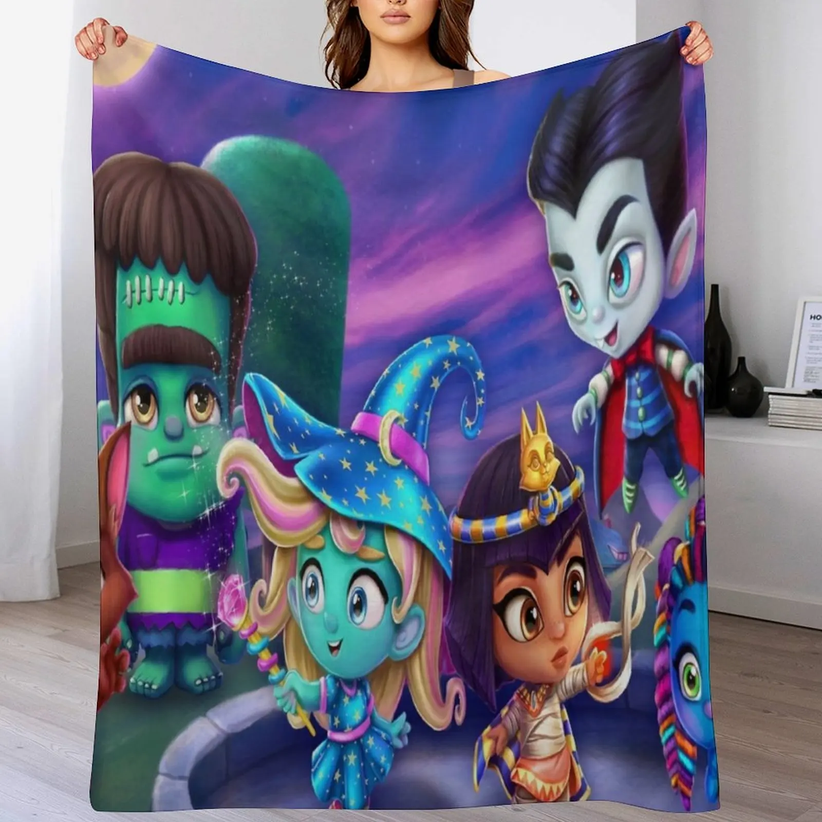 Super Monsters Throw Blanket for babies Bed manga Blankets