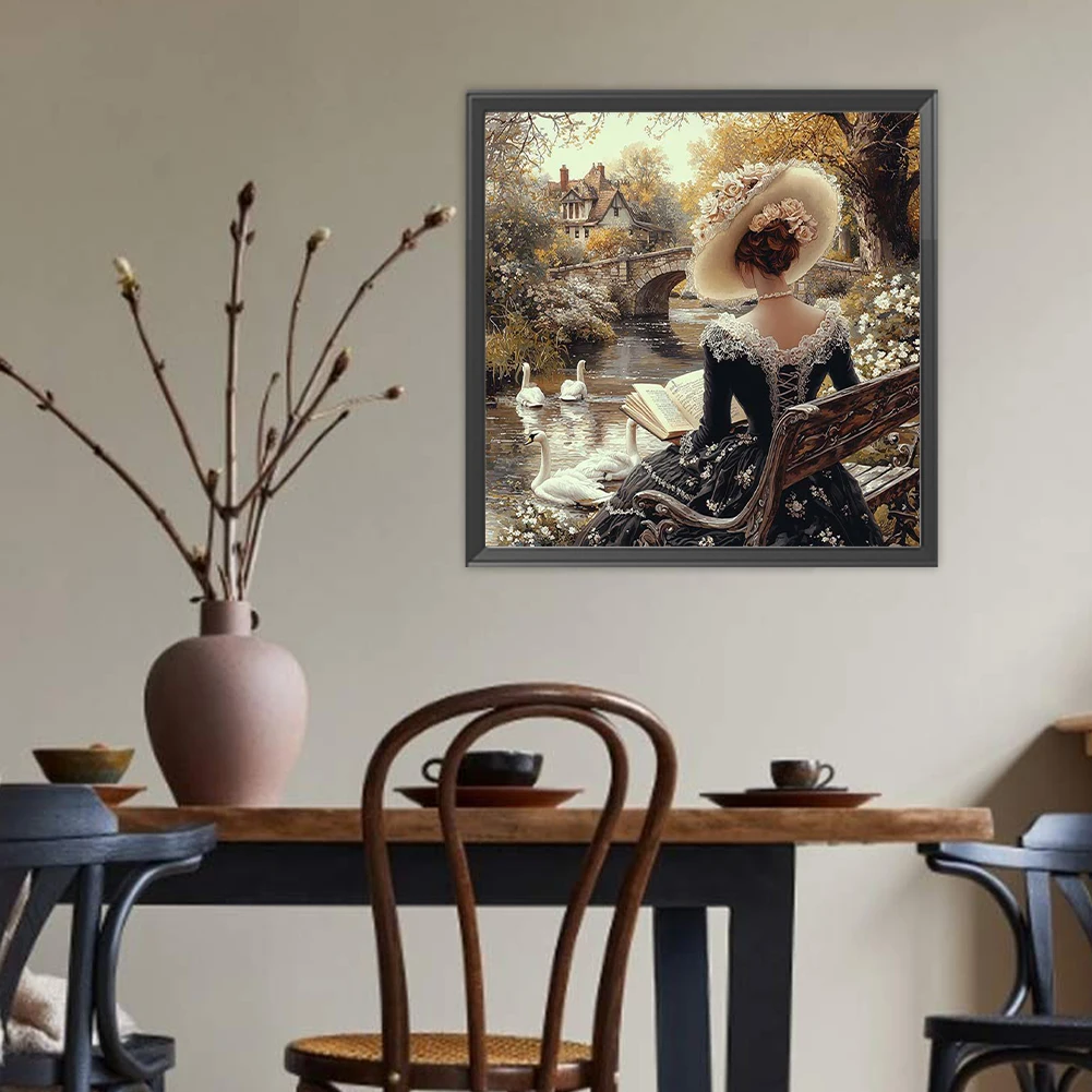 

40x40cm Beauty 5D DIY Full Drill Round Diamond Painting Kit for Home Wall Decor