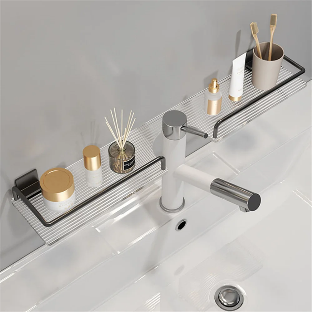 Acrylic bathroom shelves No punching Sink shelves Storage shelves Shower storage Organizer Storage Rack Faucet storage shelves