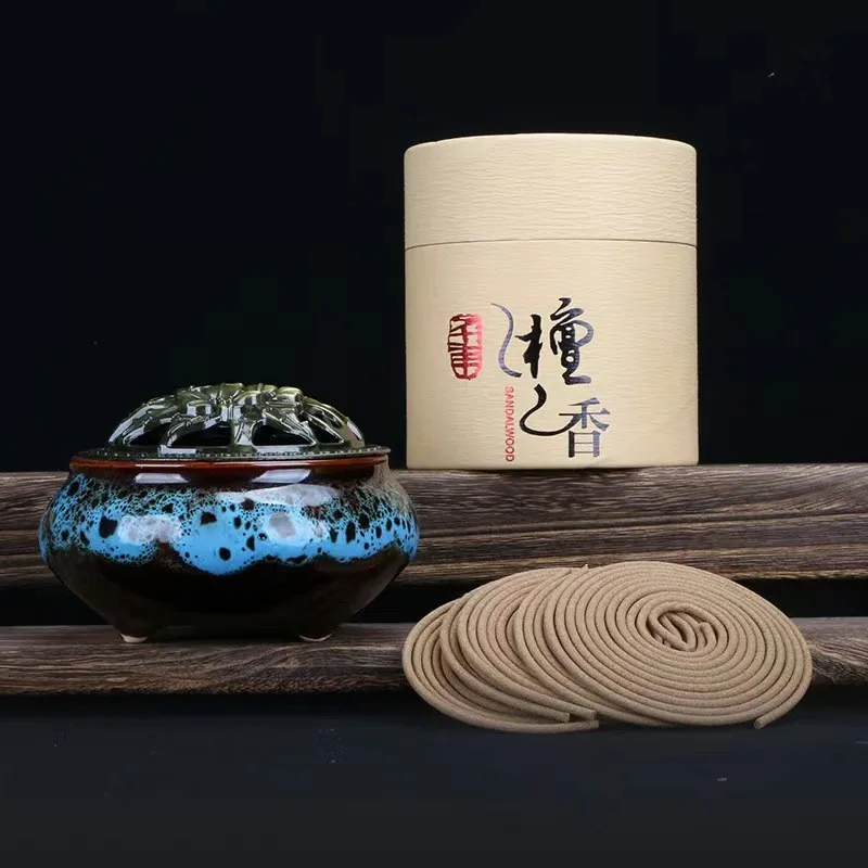 

Old Mountain Sandalwood Plate Incense 4 hours Plate Incense Natural Agarwood Mugwort Plate Incense Deodorizing Hotel Indoor Frag