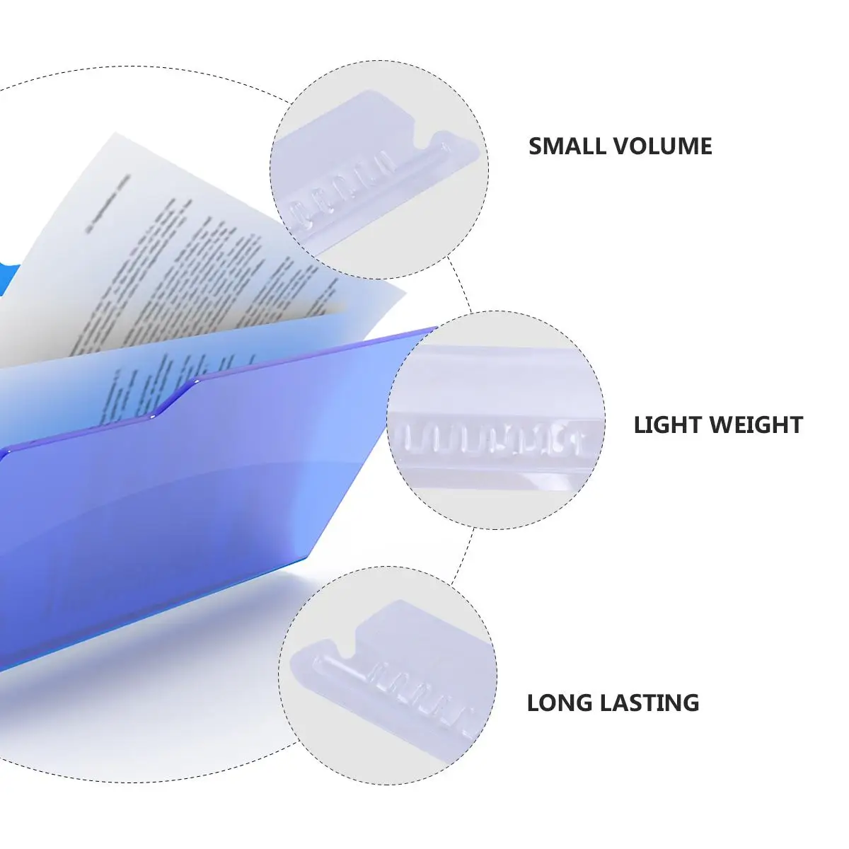 PVC Label Transparent Rack Clip Advertising Folder Lightweight Shelf Transparent Rack Clip Office Use