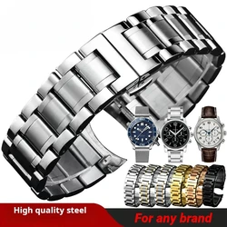 For any brand Silver black rose gold Watch Strap stainless steel metal Watchband Men women bracelet 14 16 17 18 19 20 21 22 23mm