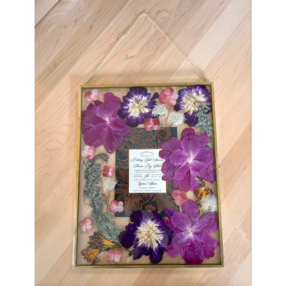 Dried Flowers,Custom Pressed Flower Frame Wedding Flowers or Other Event Flowers,Dried Flowers