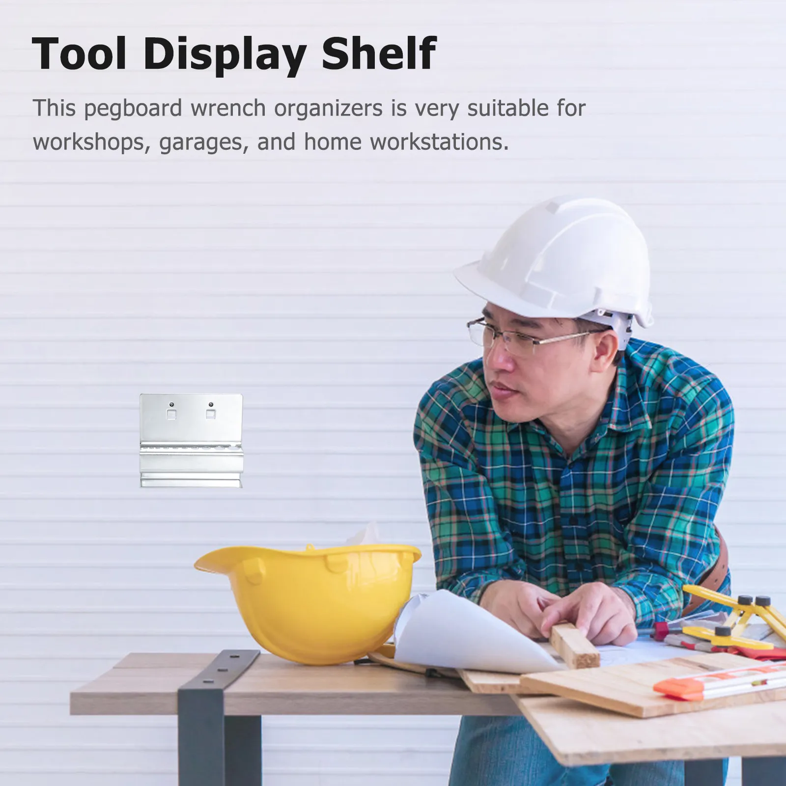 Pegboard Wrench Organizer Steel Pegboard Wrench Holder Workshop Garage Tool Storage Shelf Hole Board Compatible Metal Tool