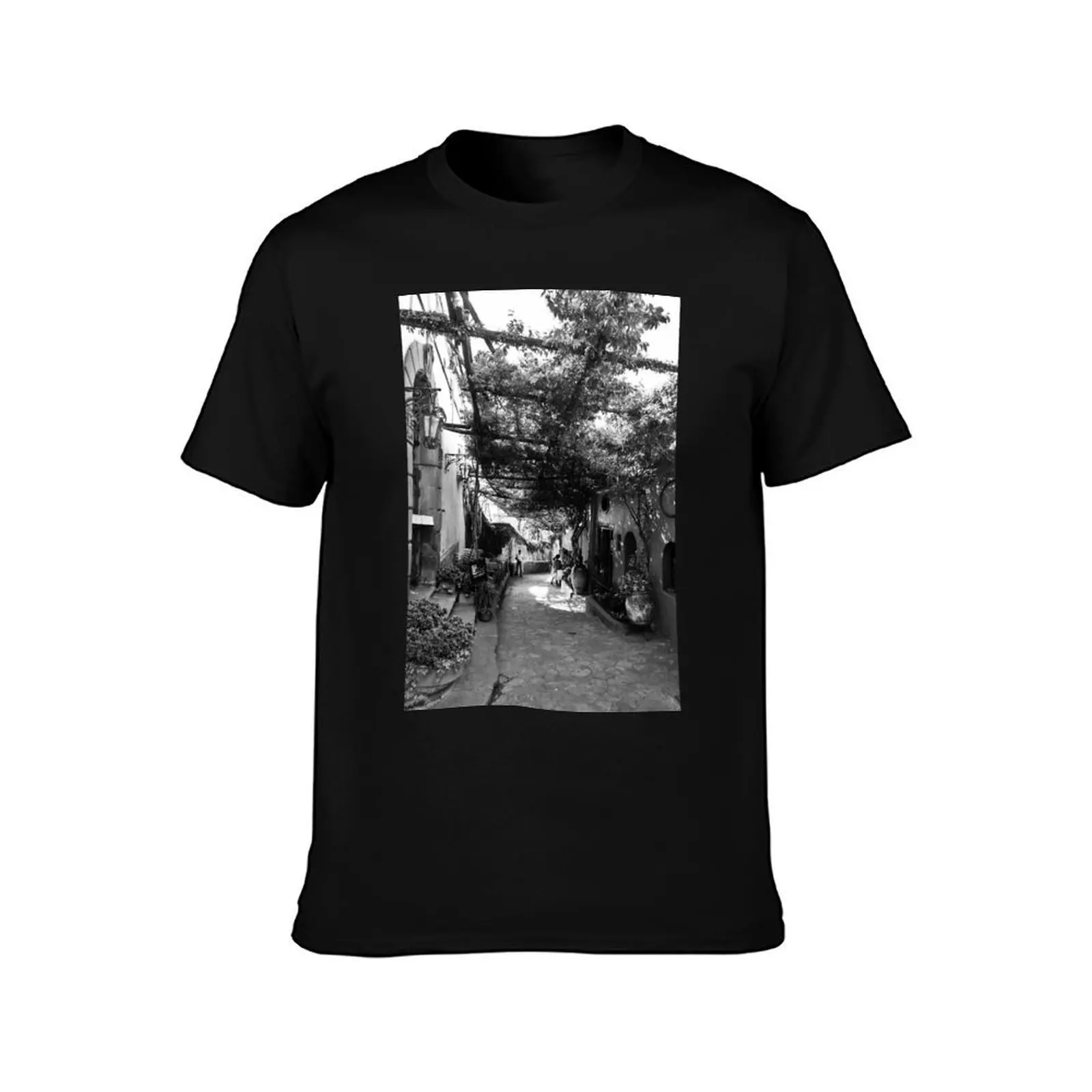 Positano Alley T-Shirt Summer Casual Cotton Tee Oversized Streetwear Tops Vintage Graphic Print Loose Fit Short Sleeve