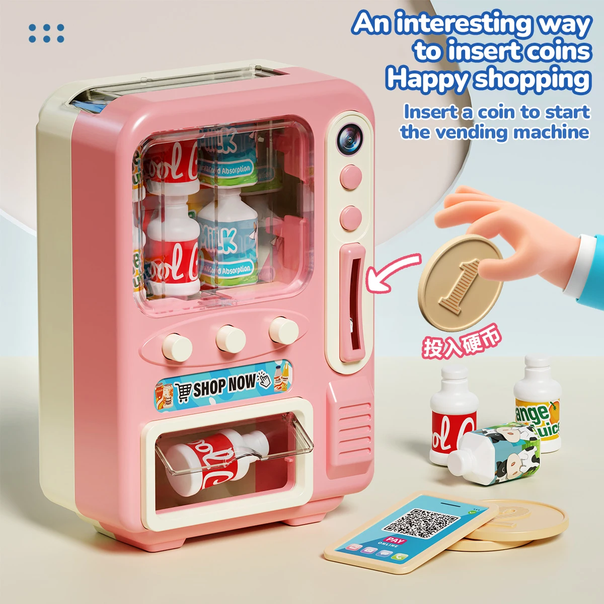 Distributeur automatique simulé, petit réfrigérateur, appareils ménagers, meubles de cuisine, jouet de jeu de simulation, accessoires pour la maison, cadeau pour enfant