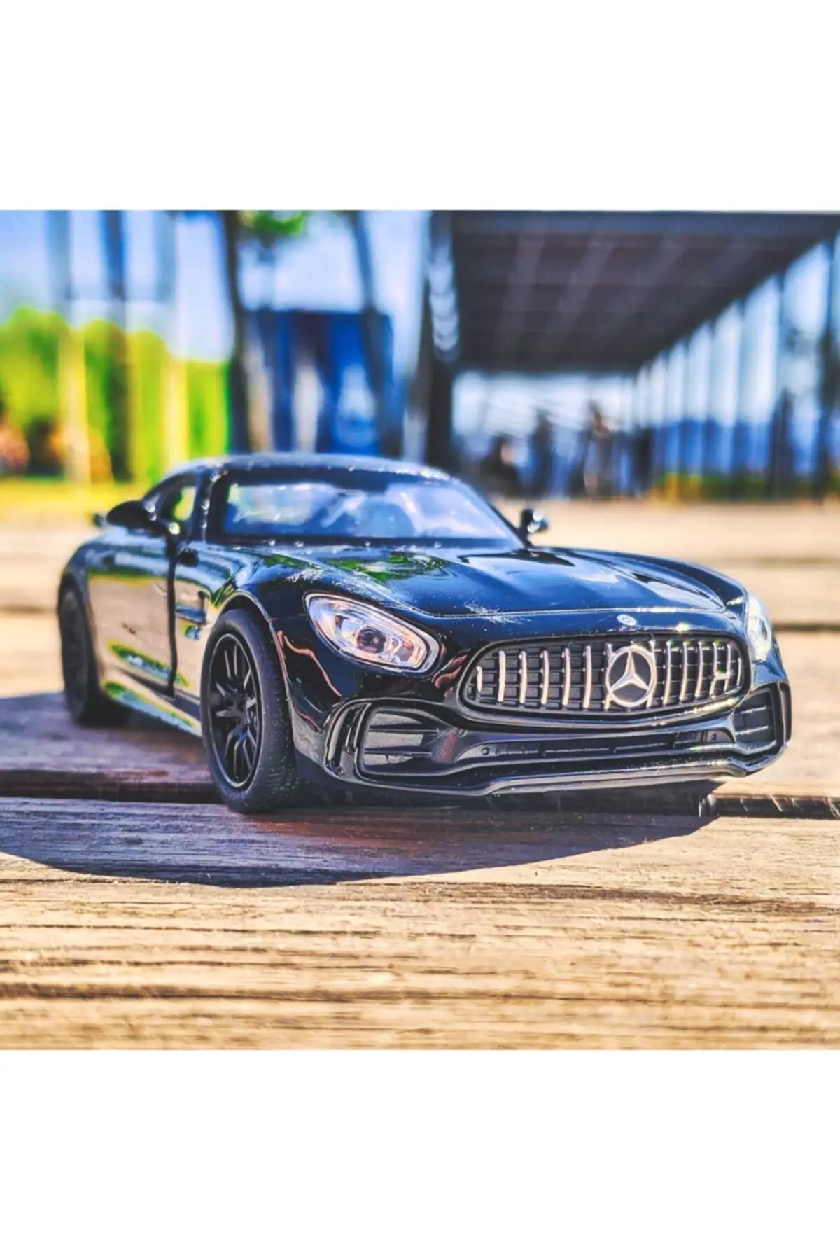 Amg Gtr – voiture de luxe noire de 12cm, Collection de jouets pour enfants et adultes