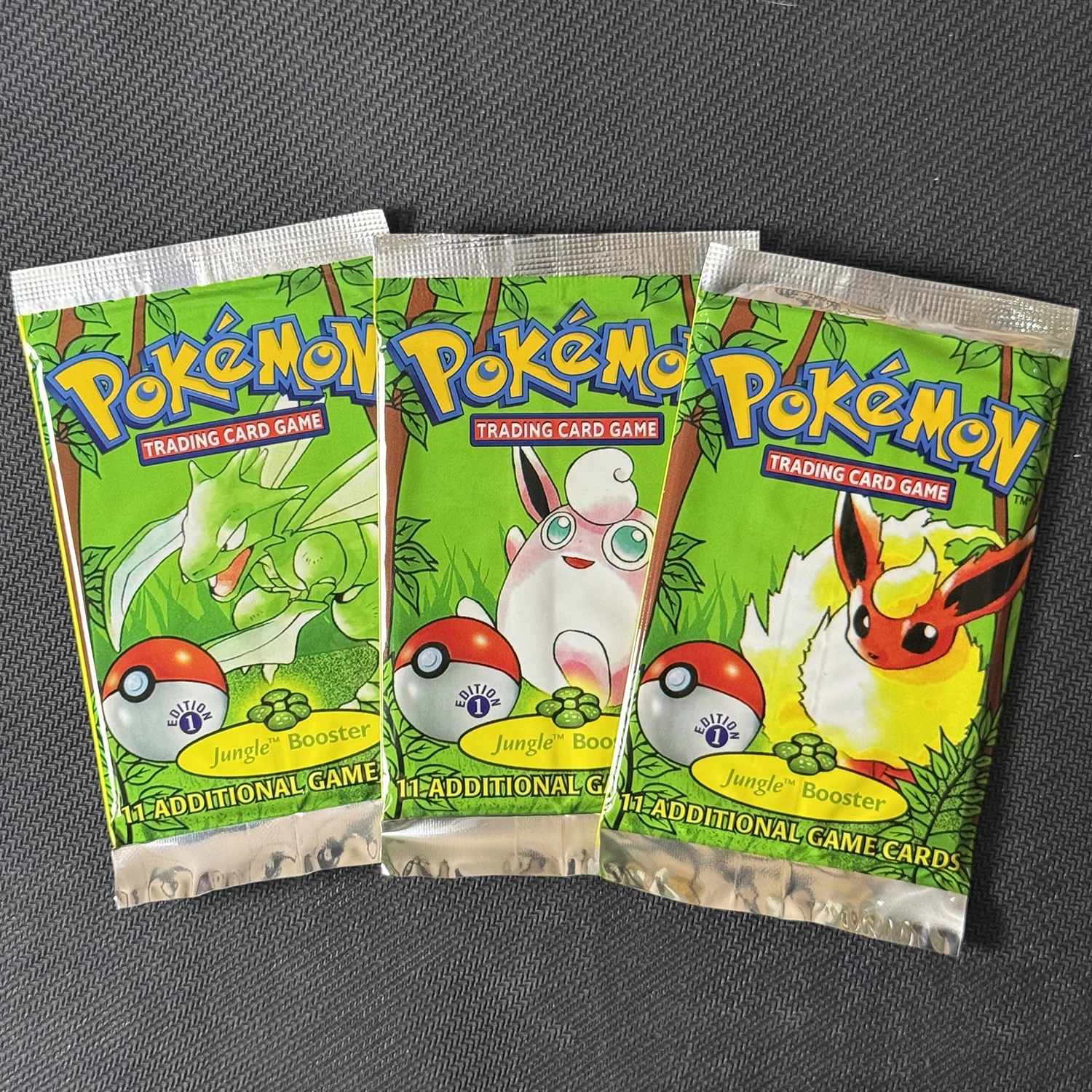 pokemon tcg jungle booster pack Pokemon TCG: HEAVY Jungle Unlimited Booster Pack Long Crimp (Wigglytuf –  TBC Games main image 1