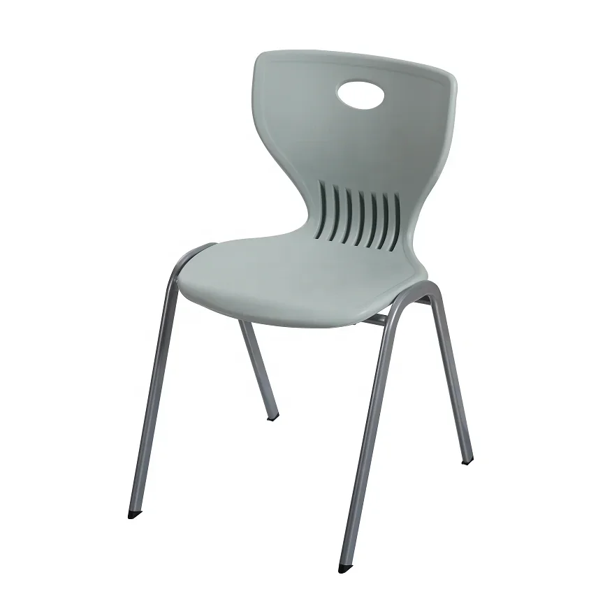 For Plastic Ergonomic School Study Chair Metal and PP Plastic Stackable Chairs for Training