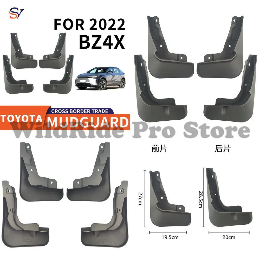 

Front and Rear Mudguards for 2022 Toyota bZ4X Easy Installation PP Soft Rubber Tire Fender Protection