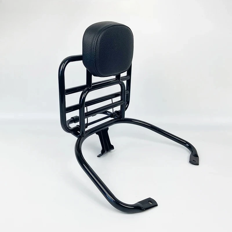 2026 Upgrade Motorcycle Accessory New Design Rear Storage Rack with Chrome Painted Backrest Stainless Steel Front & Rear Fenders view 3