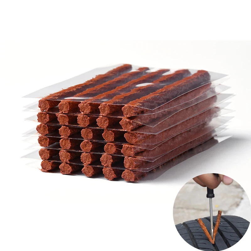 

Car Vacuum Tire Repair Rubber Strip Car Motorcycle Tubeless Tire Wheels Puncture Plug Seal Tape Auto Repair Tools 20/30/40/50Pcs