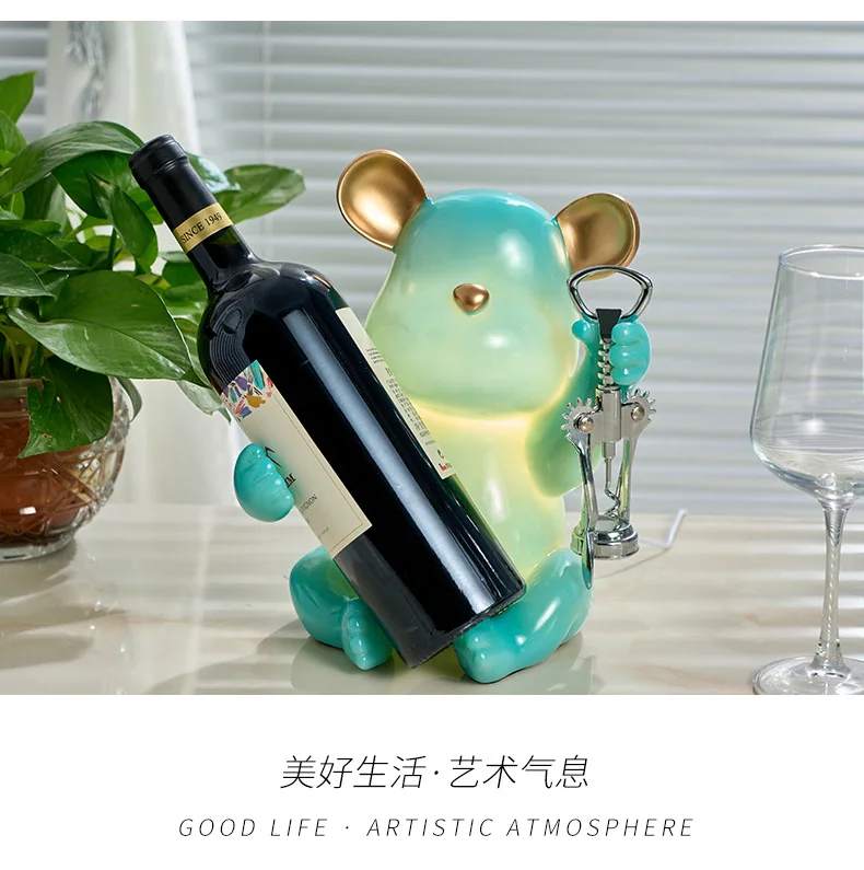 Violent Bear Light Wine Rack Cabinet Decoration Home Decoration Wine Stand Home Bar Decor Kitchen Wine Organizer Accessories